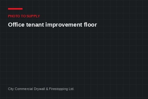 Placeholder plate reading “photo to supply — office tenant improvement floor”.